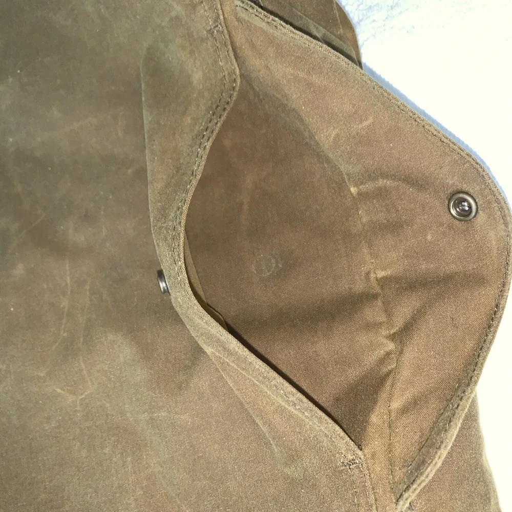 vtg Filson Tin Cloth Upland Game Field Jacket USA Made Size Medium Rear Pocket - Picture 13 of 13